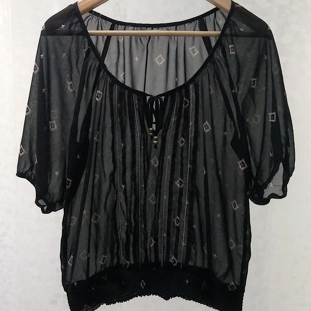 Maurices Sheer Black Top